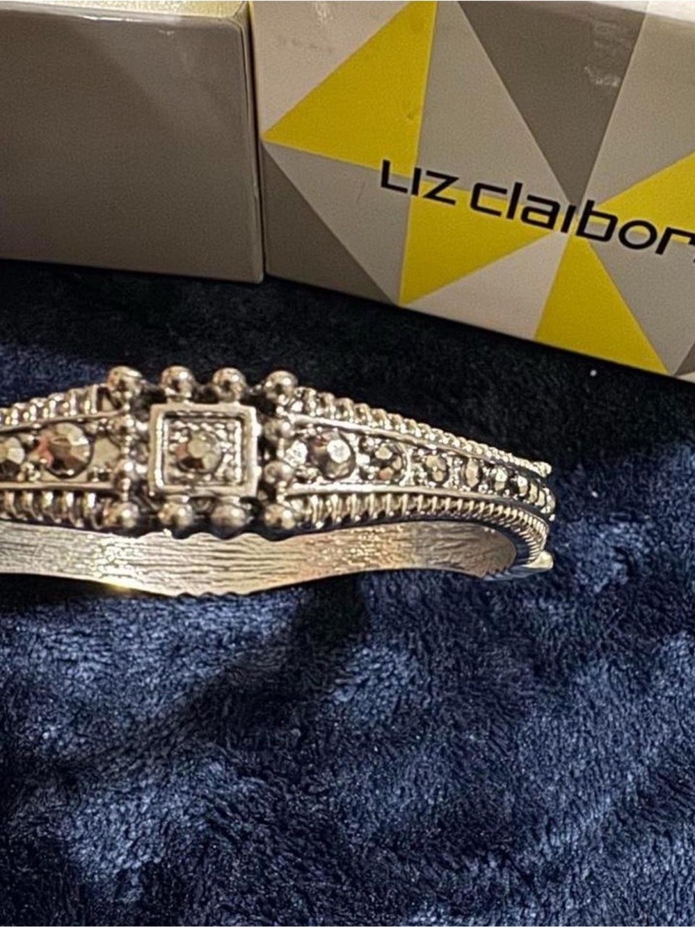 Vintage Liz Claiborne Silver-Tone Bangle Bracelet